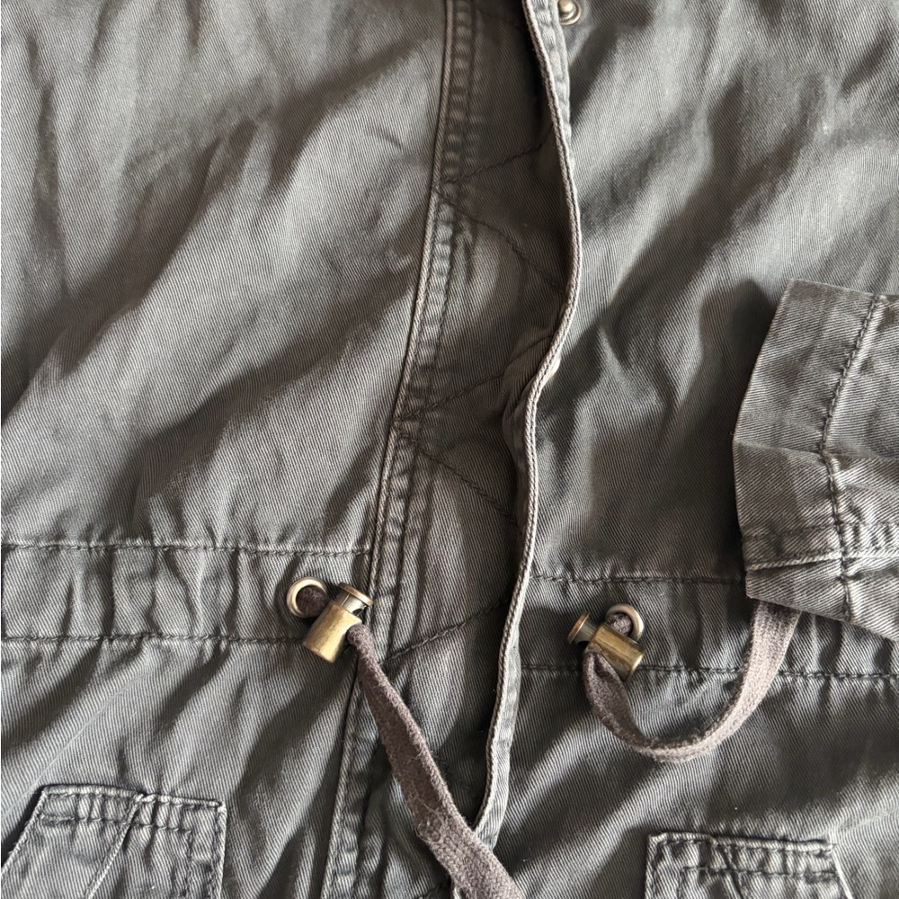 Mossimo Supply Co. Gray Hooded Jacket - Picture 3 of 5
